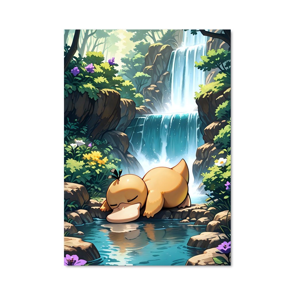 Poster Psyduck paix – affiche Pokemon