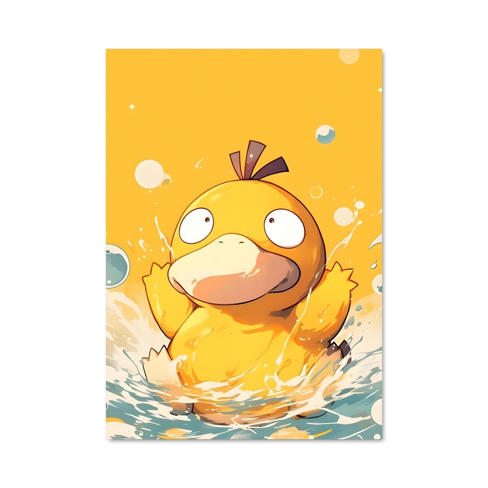 Poster Psyduck au Fil de l'Eau – affiche Pokemon