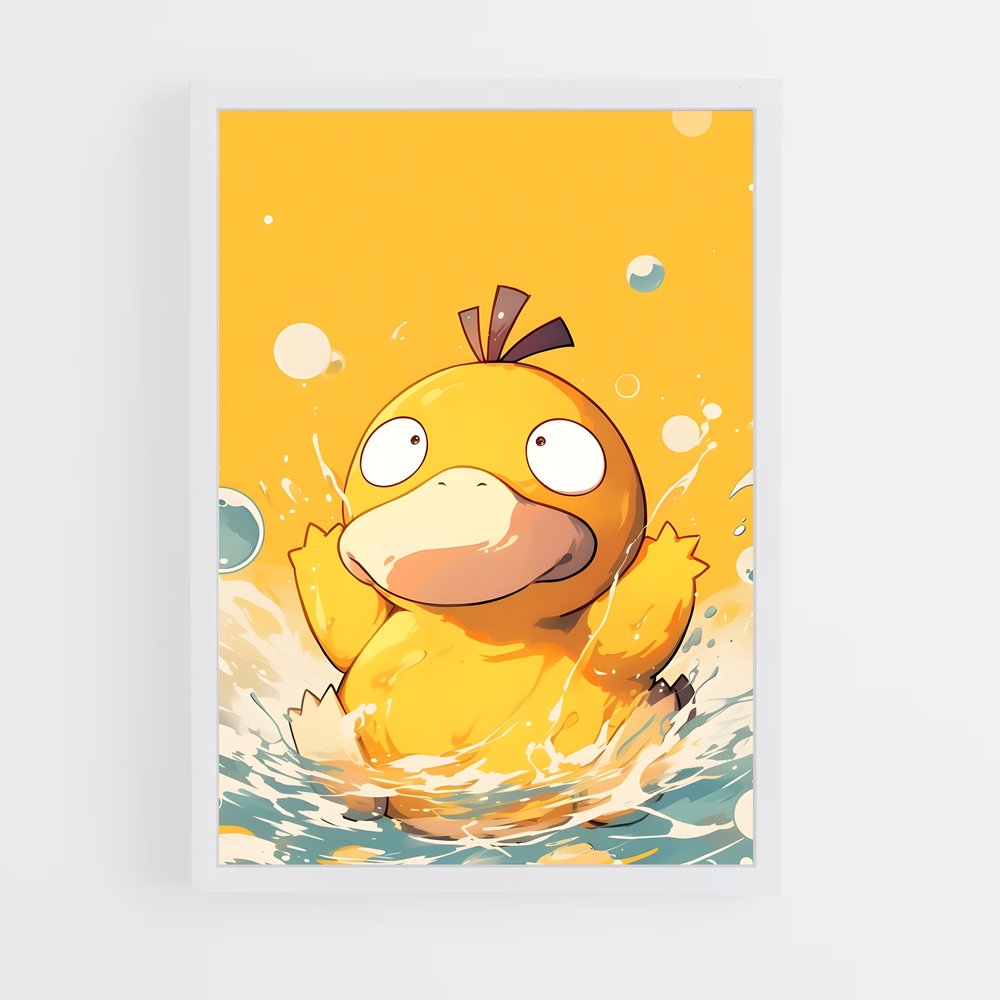 Poster Psyduck au Fil de l'Eau – affiche Pokemon (vue 3)