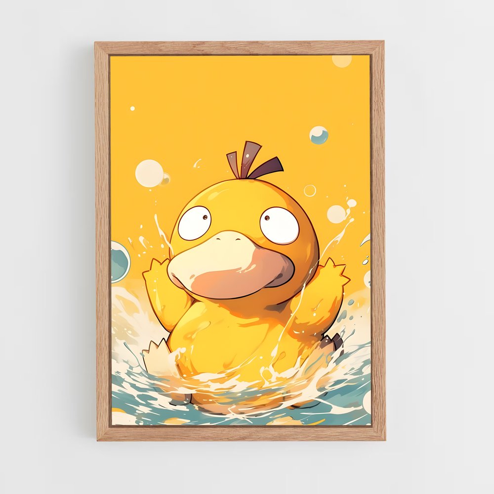 Poster Psyduck au Fil de l'Eau – affiche Pokemon (vue 4)