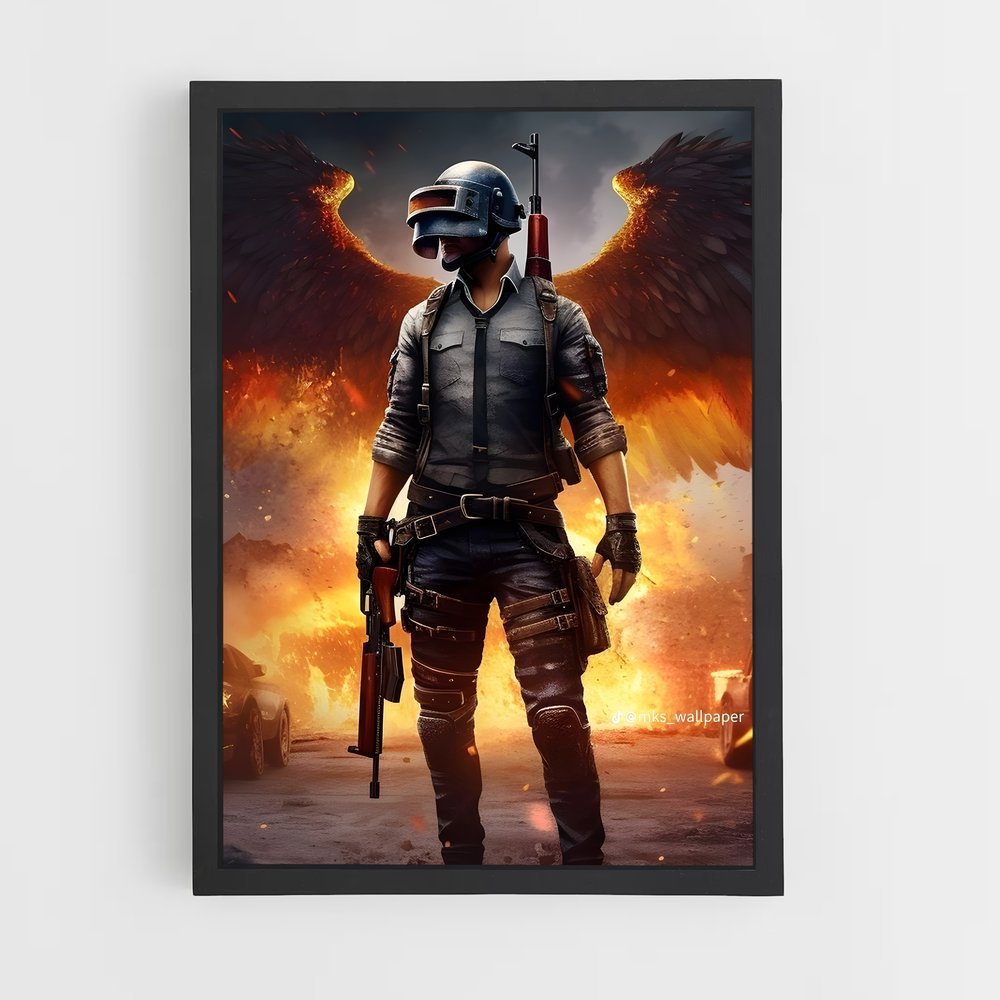 Poster Survivant des Flammes – affiche Pubg (vue 2)