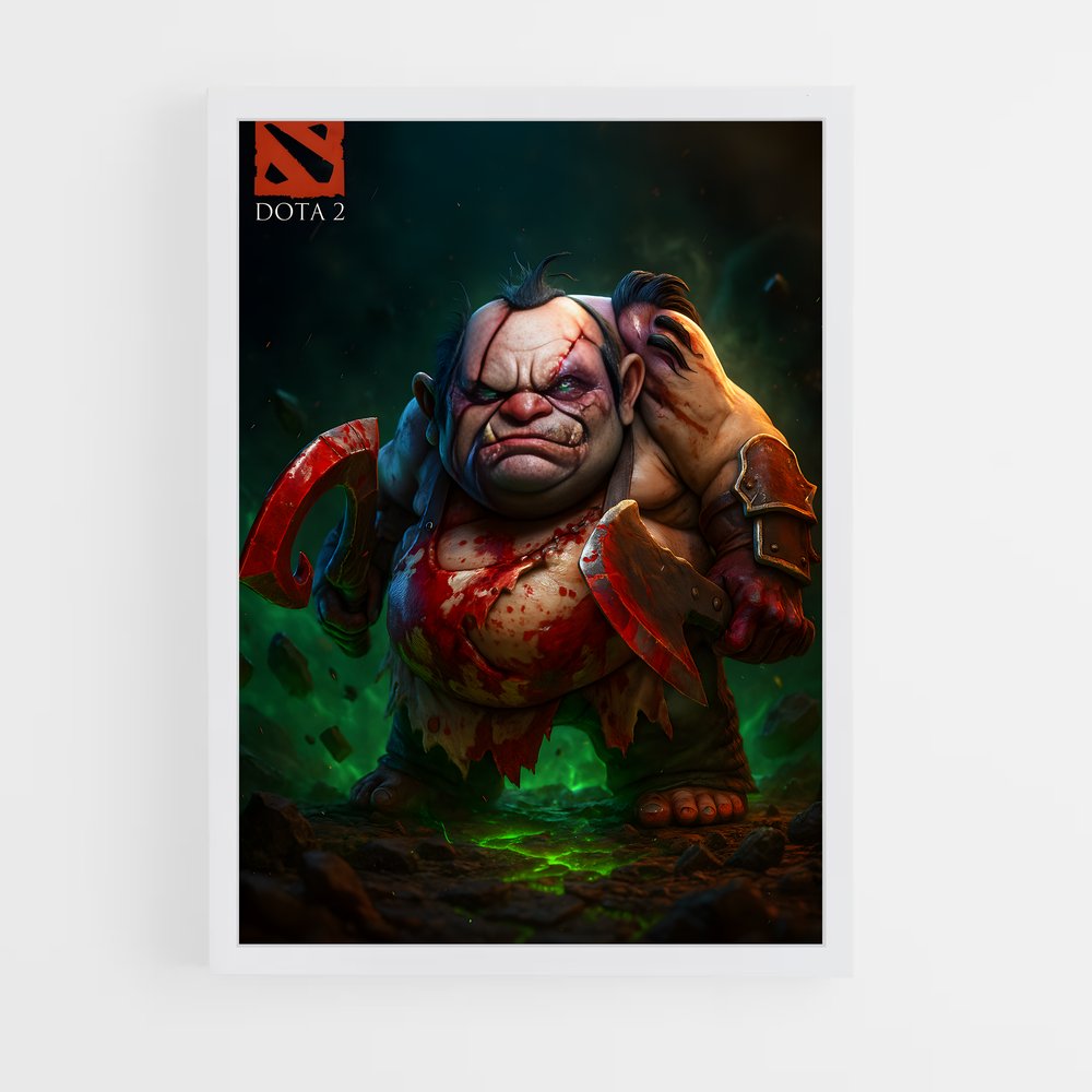 Poster Pudge le Tueur – affiche Dota (vue 3)