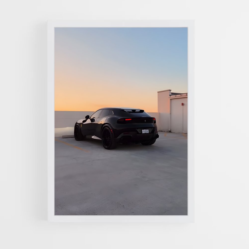 Poster Sportif Noir – affiche Ferrari (vue 3)