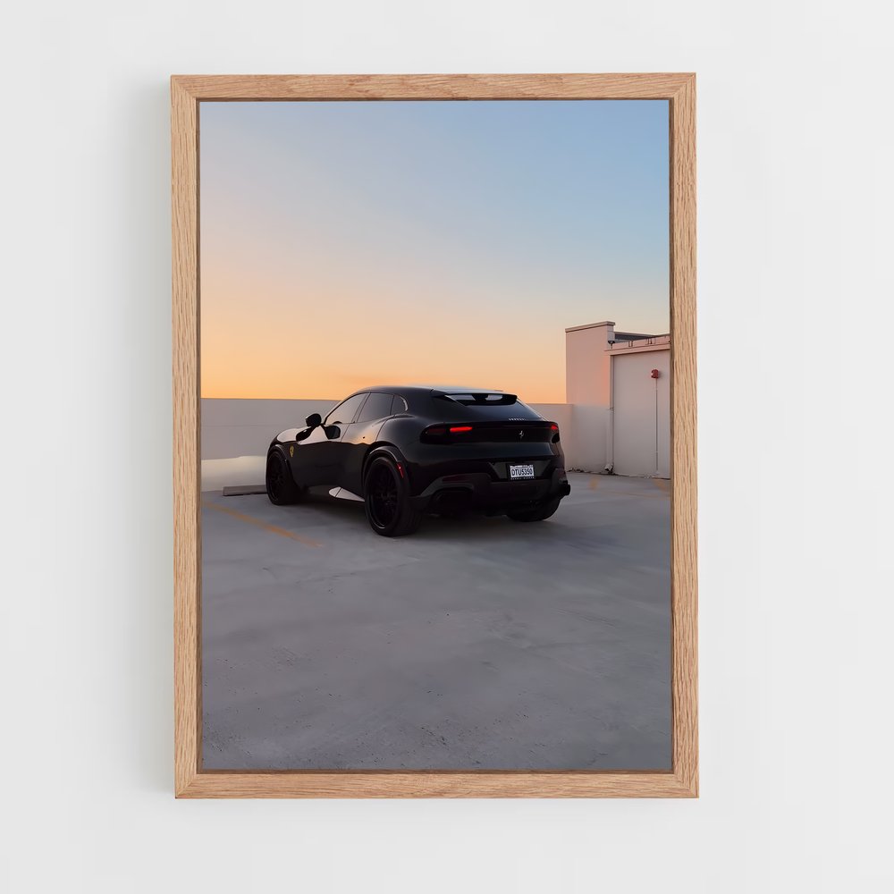 Poster Sportif Noir – affiche Ferrari (vue 4)