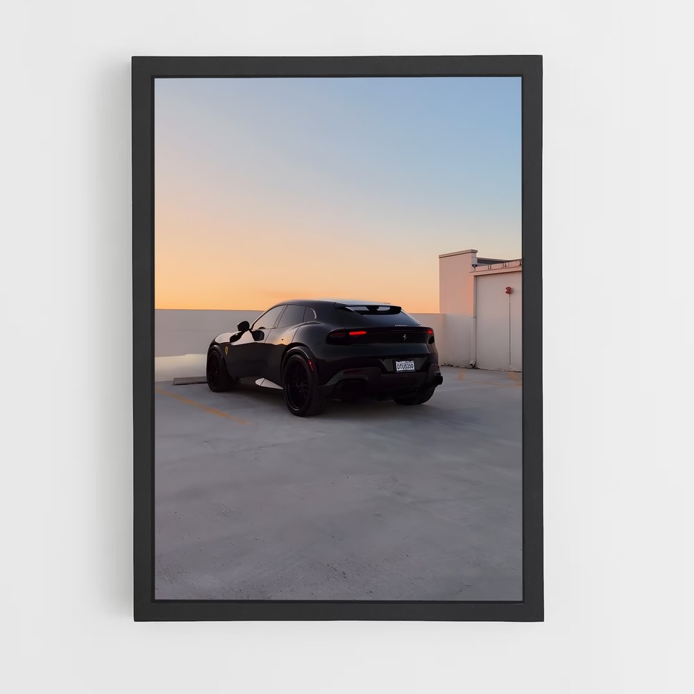 Poster Sportif Noir – affiche Ferrari (vue 2)