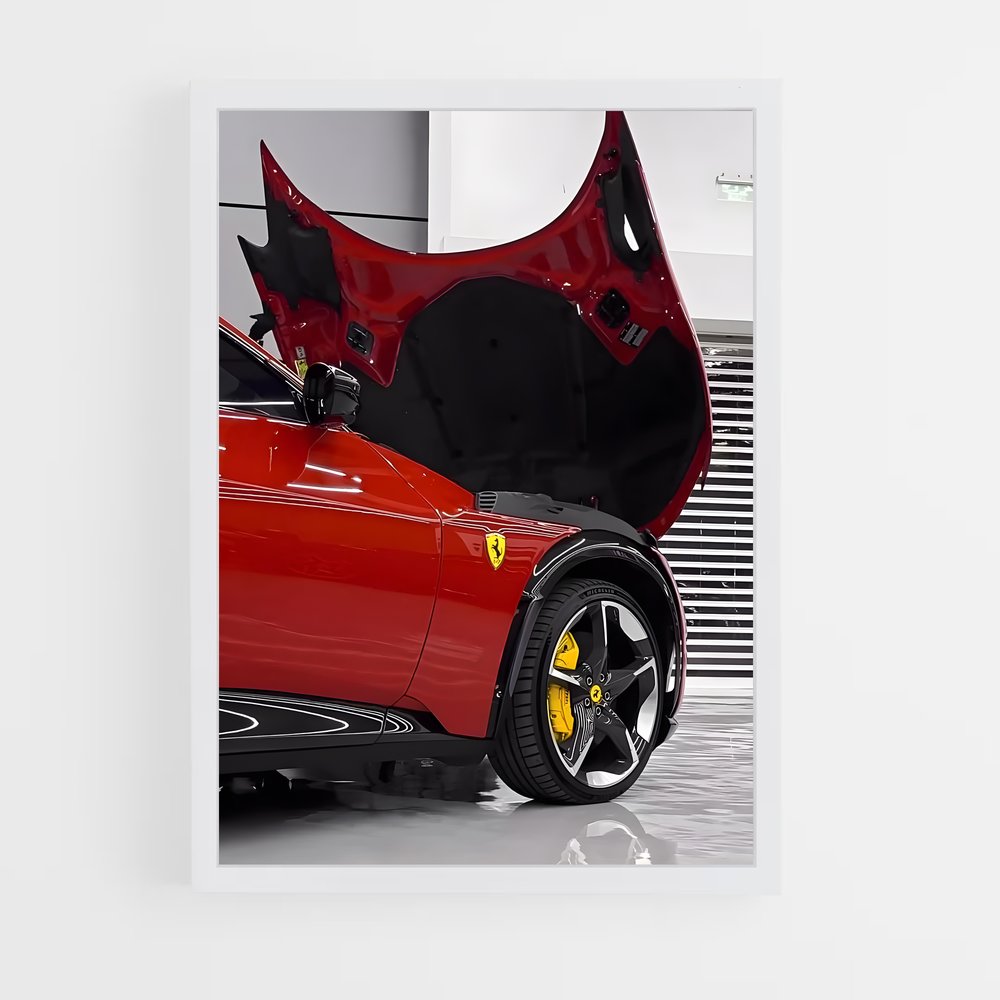 Poster Garage Rouge Ferrari (vue 3)