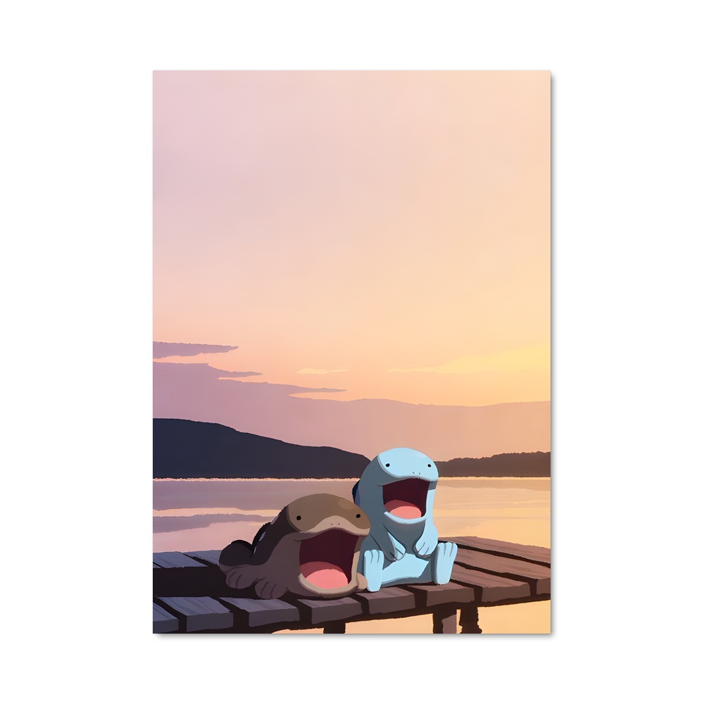 Poster Quagsire au Crépuscule – affiche Pokemon