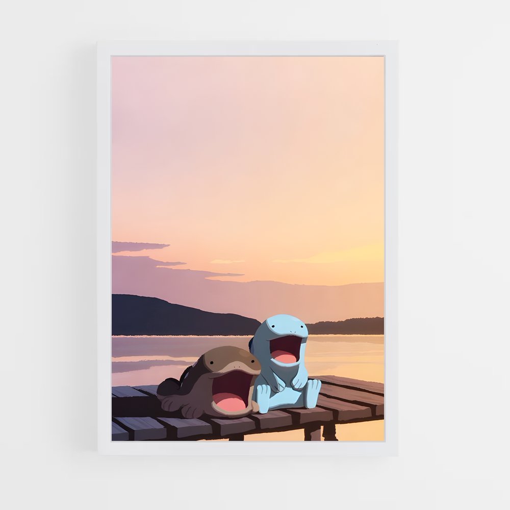 Poster Quagsire au Crépuscule – affiche Pokemon (vue 3)