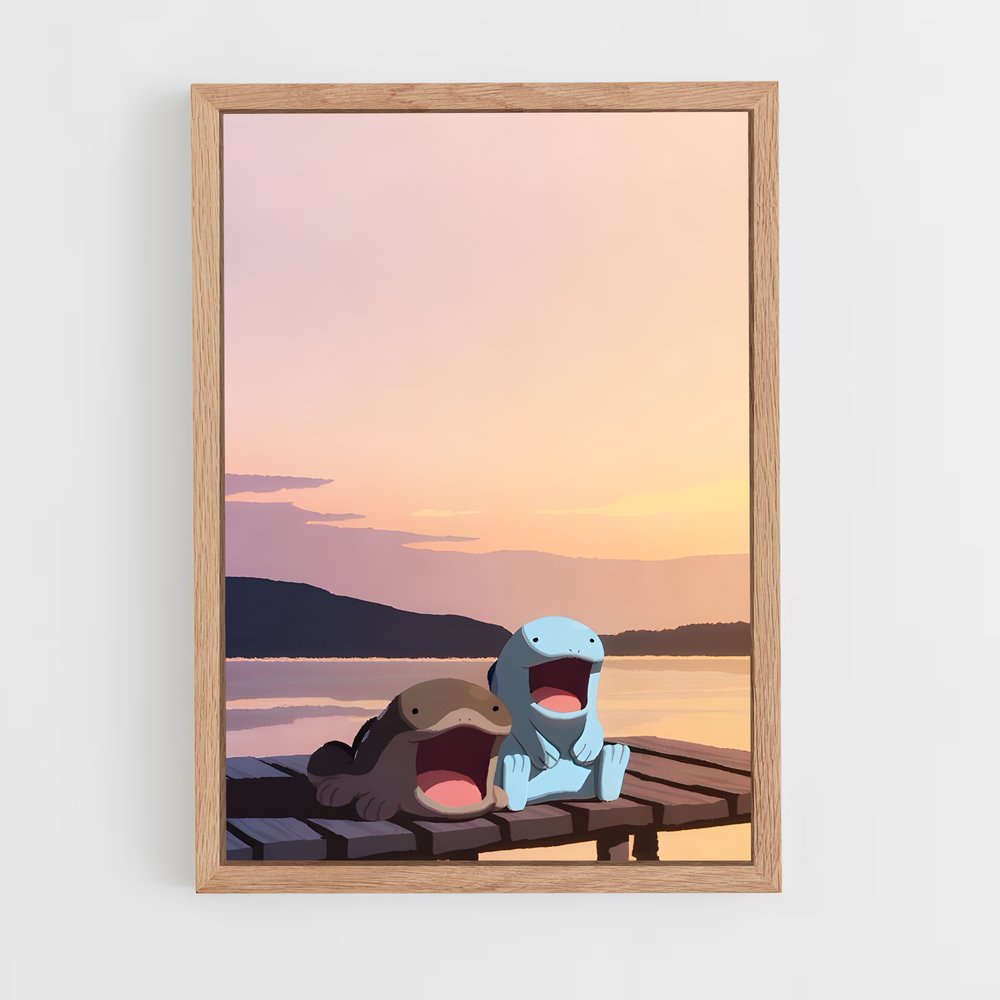 Poster Quagsire au Crépuscule – affiche Pokemon (vue 4)