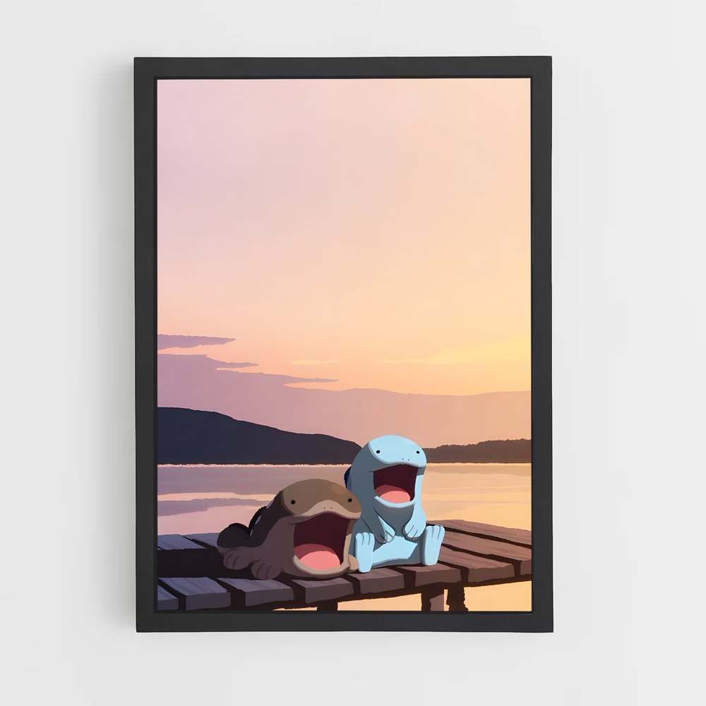 Poster Quagsire au Crépuscule – affiche Pokemon (vue 2)