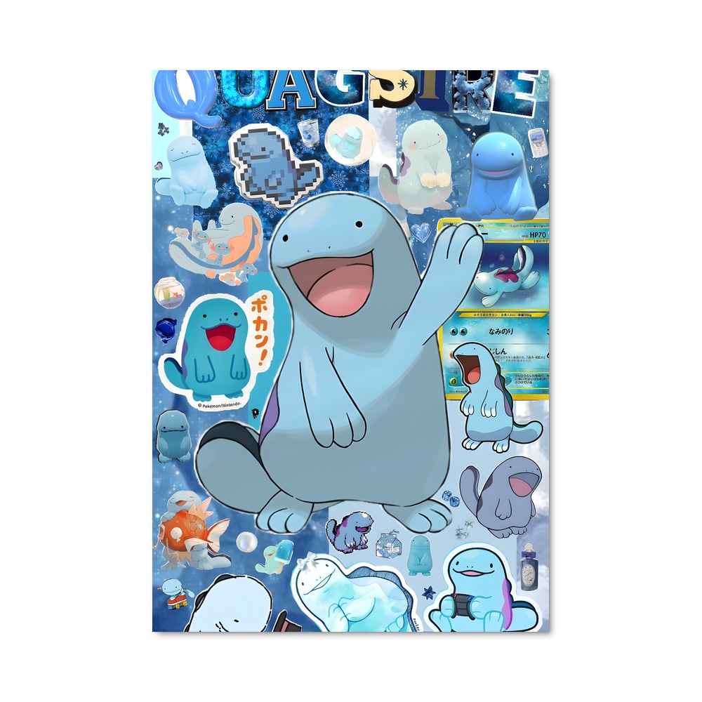 Poster Quagsire et ses Amis Animaux – affiche Pokemon