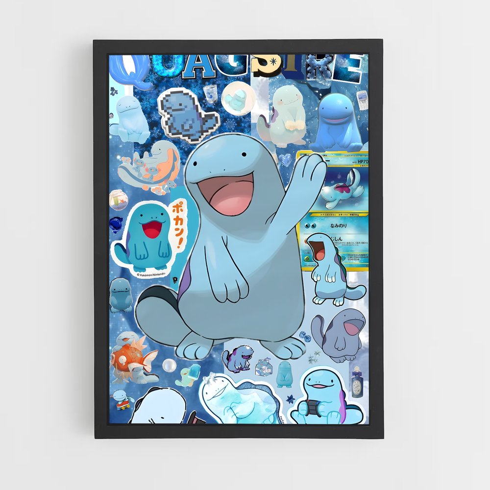 Poster Quagsire et ses Amis Animaux – affiche Pokemon (vue 2)