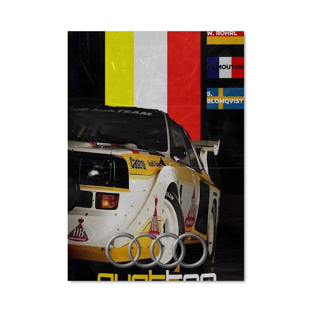 Poster Audi Quattro Racing