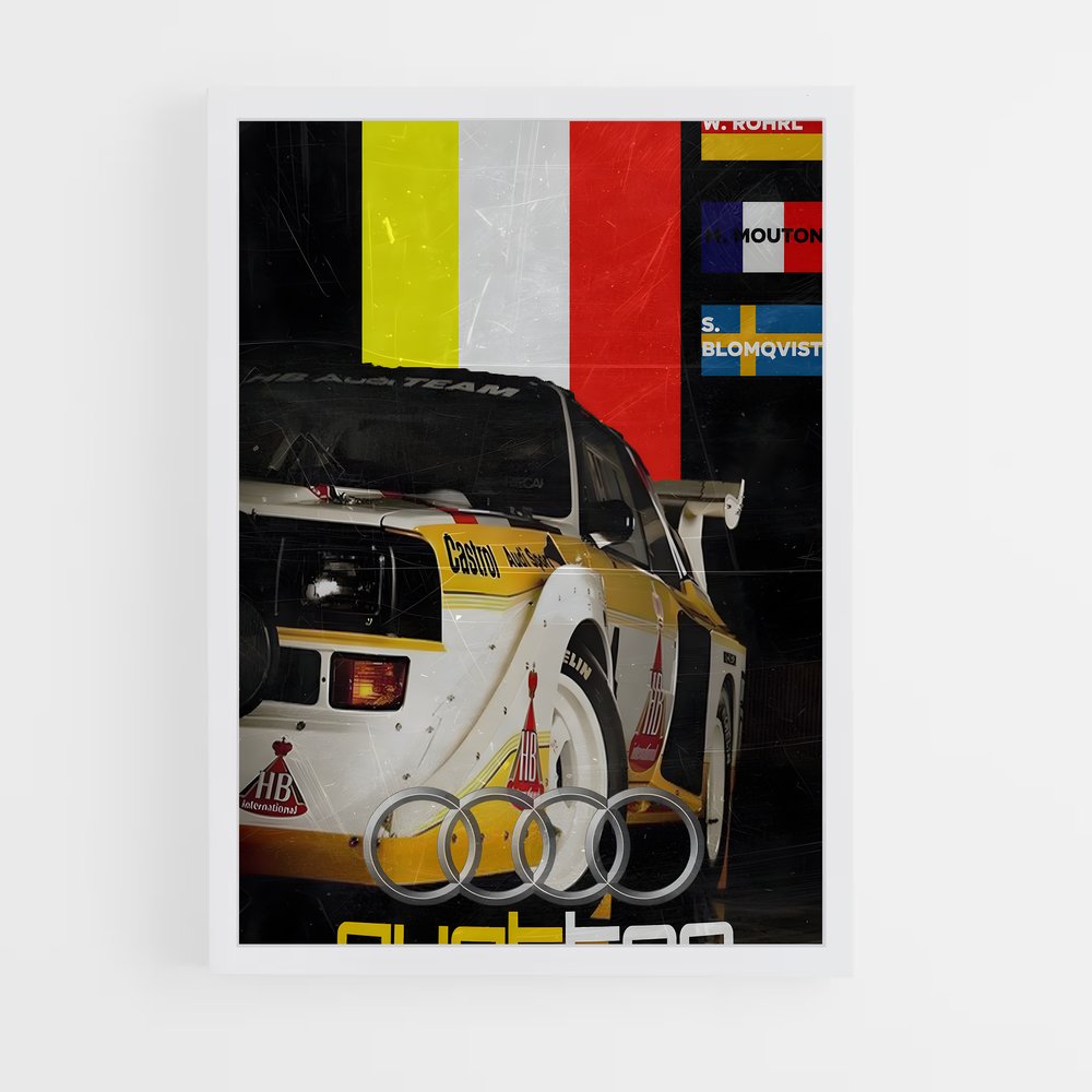 Poster Audi Quattro Racing (vue 3)