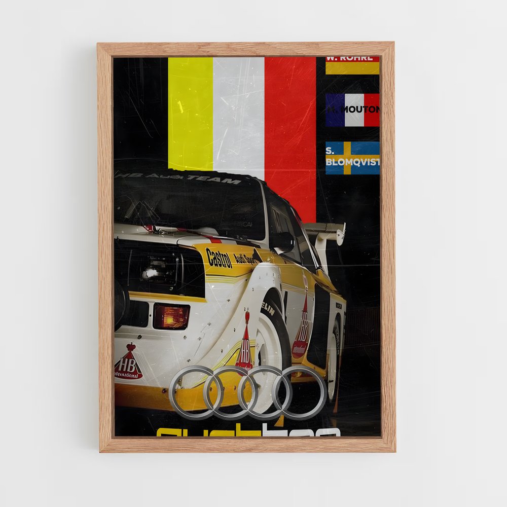 Poster Audi Quattro Racing (vue 4)