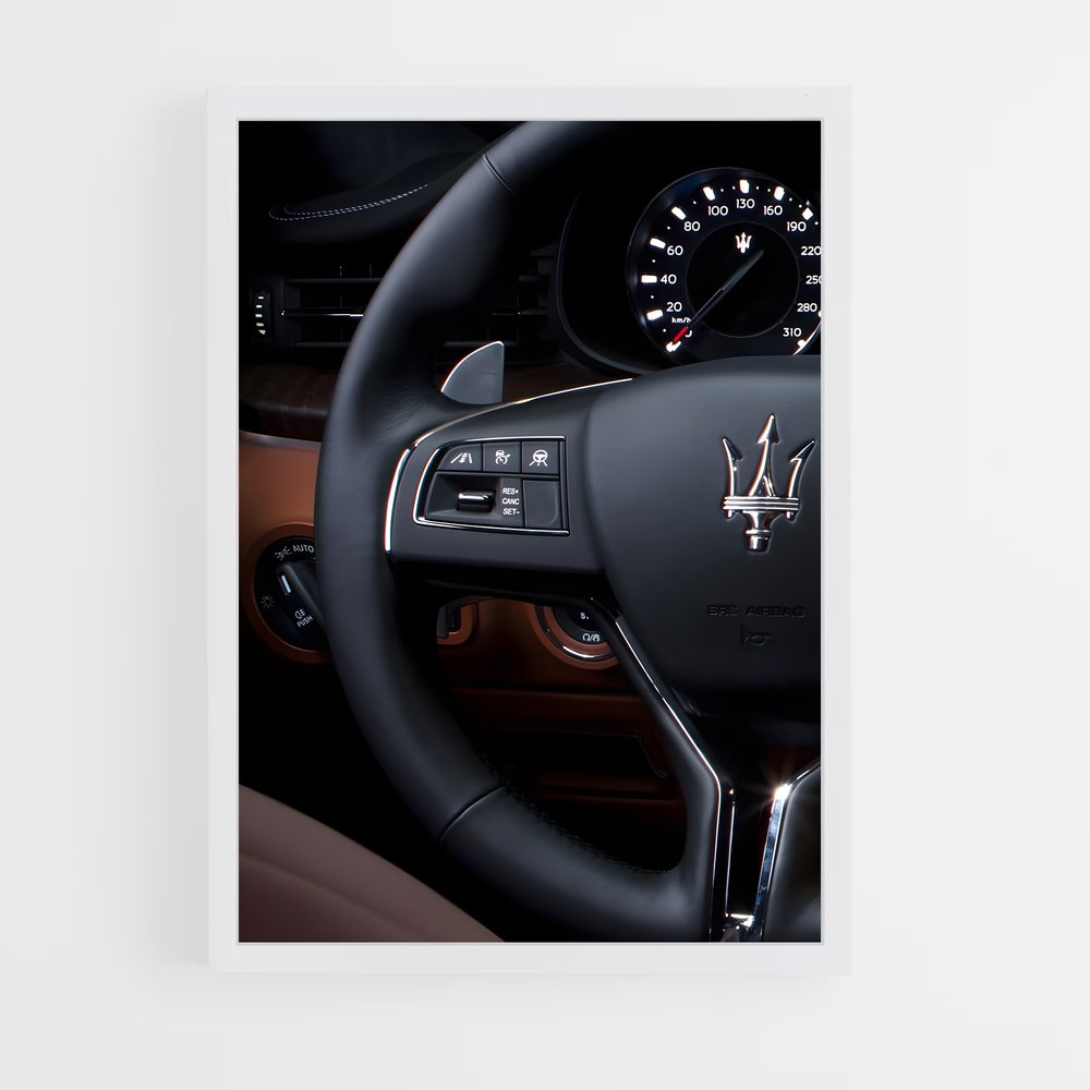 Poster Dashboard de Rêve – affiche Maserati (vue 3)
