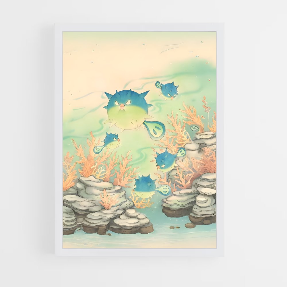 Poster Qwilfish Adventures – affiche Pokemon (vue 3)