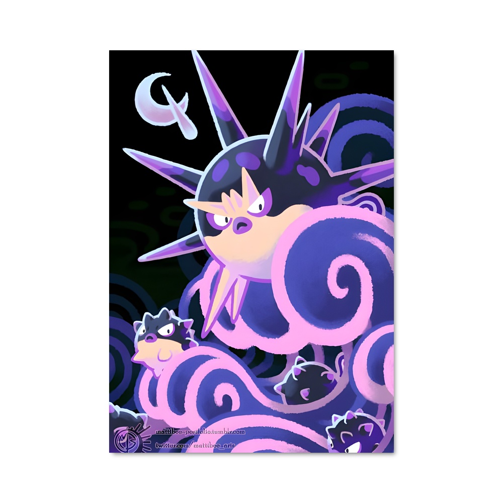Poster Qwilfish en Folie – affiche Pokemon