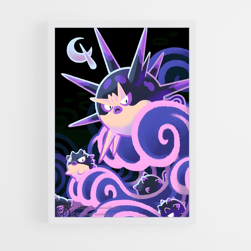 Poster Qwilfish en Folie – affiche Pokemon (vue 3)