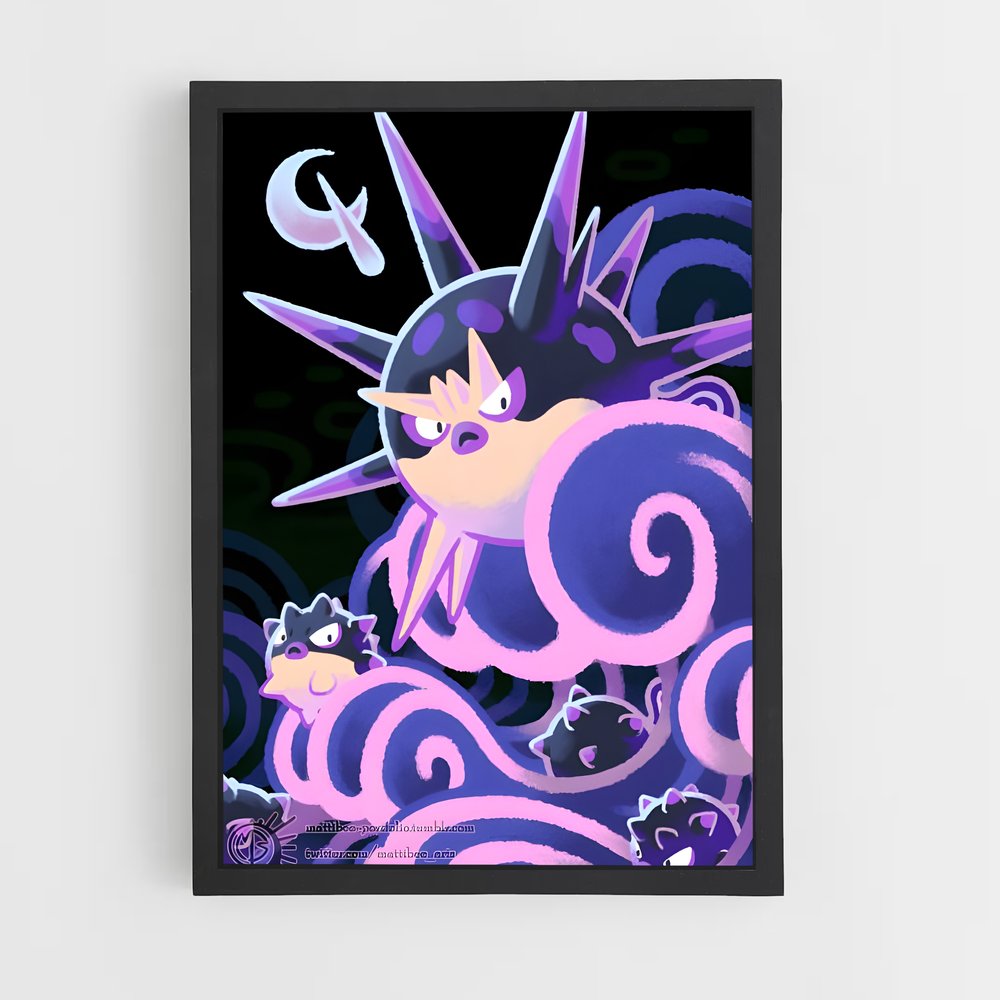 Poster Qwilfish en Folie – affiche Pokemon (vue 2)