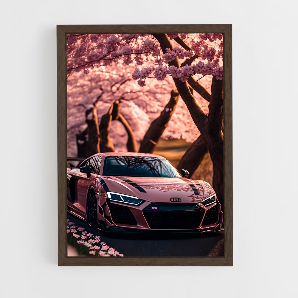 Poster Sous le Cerisier Rose – affiche Audi (vue 5)