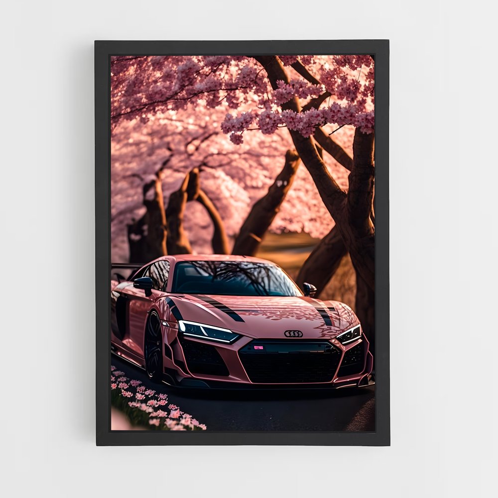 Poster Sous le Cerisier Rose – affiche Audi (vue 2)