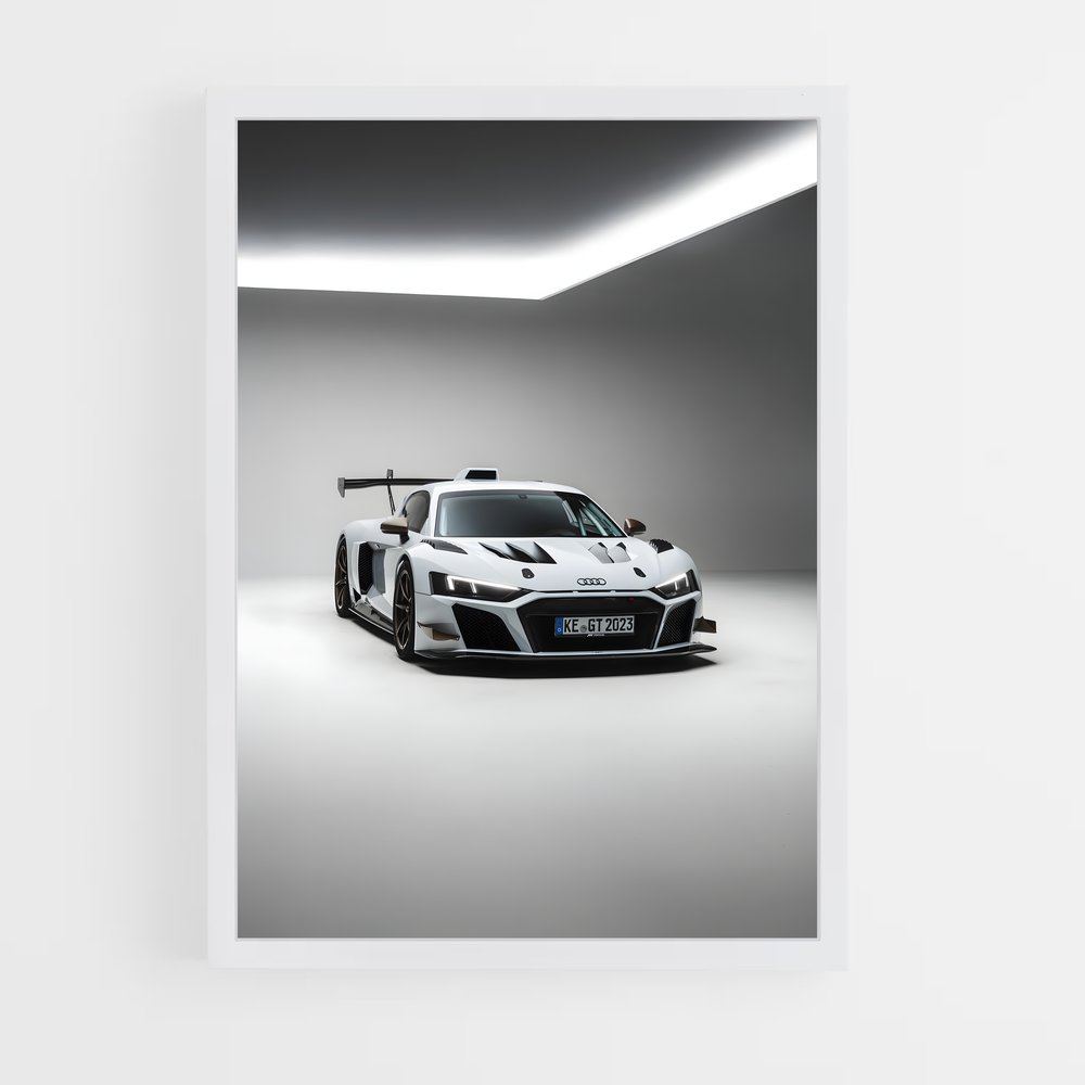Poster Audi R1 Blanc (vue 3)