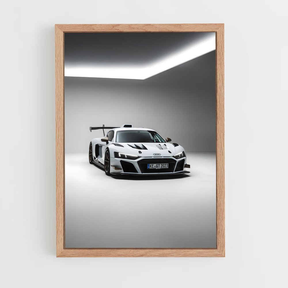 Poster Audi R1 Blanc (vue 4)