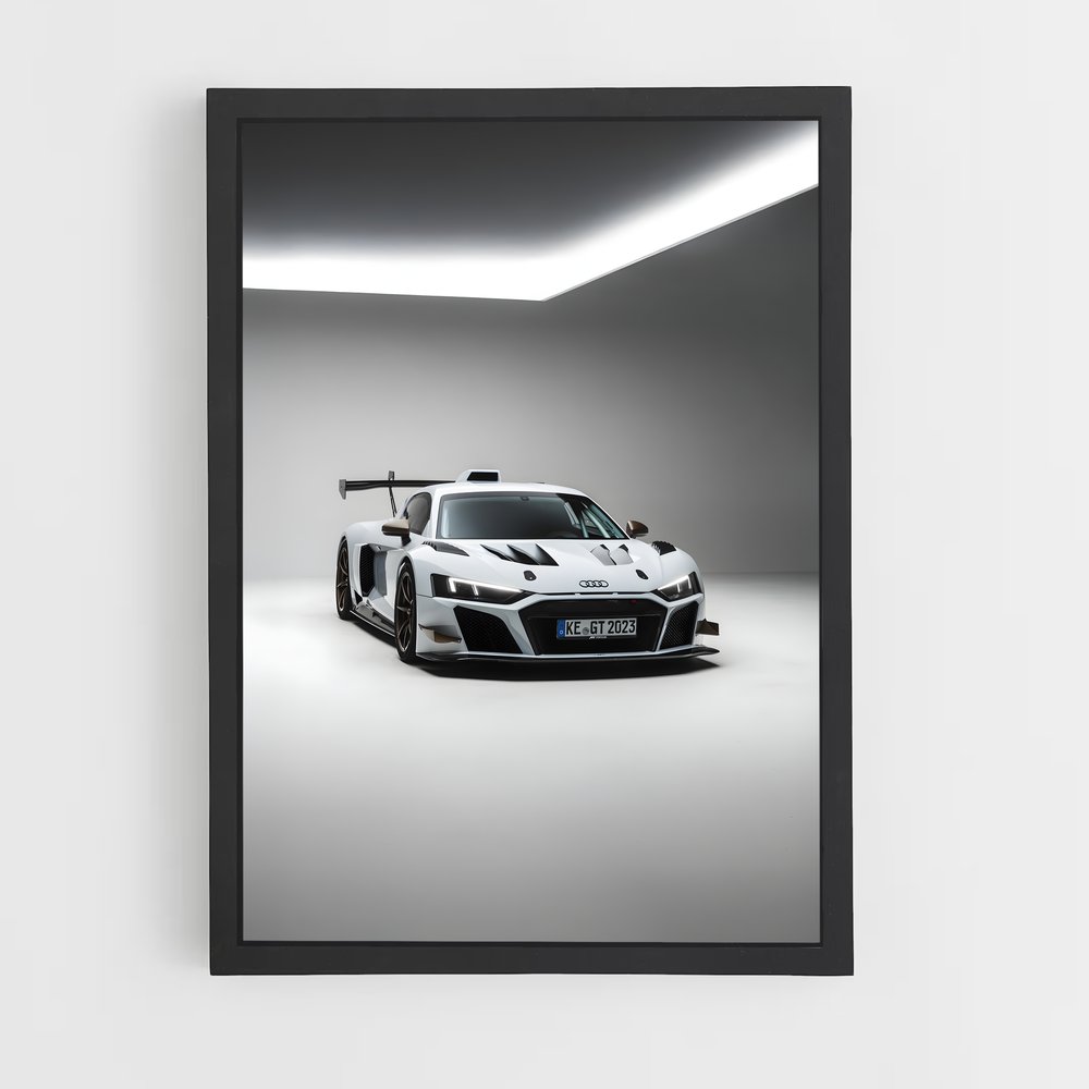 Poster Audi R1 Blanc (vue 2)