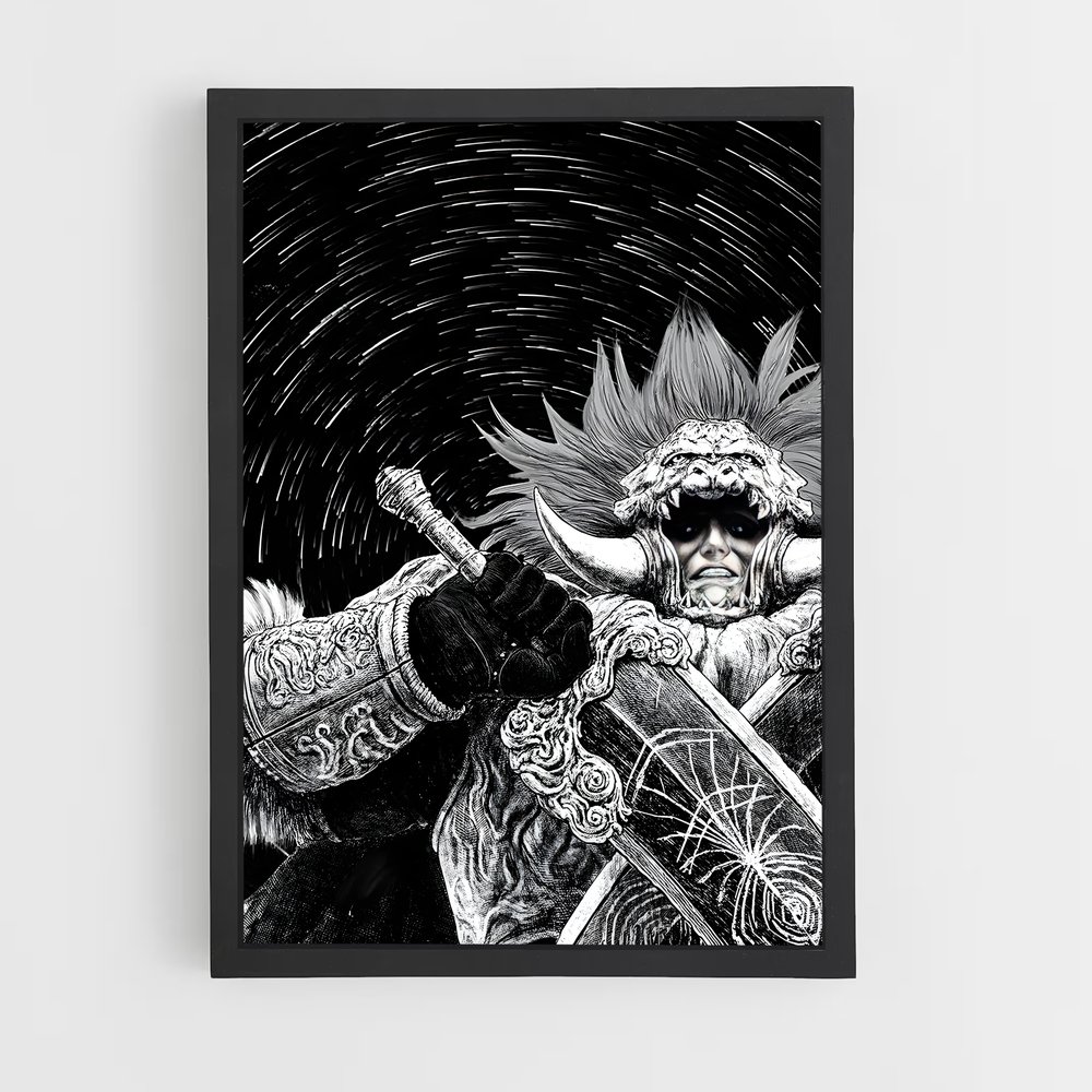 Poster Le Démon à Deux Lames – affiche Elden Ring (vue 2)