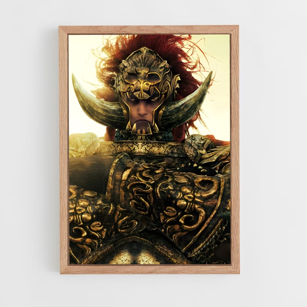 Poster Radahn, Le Héros aux Cornes – affiche Elden Ring (vue 4)