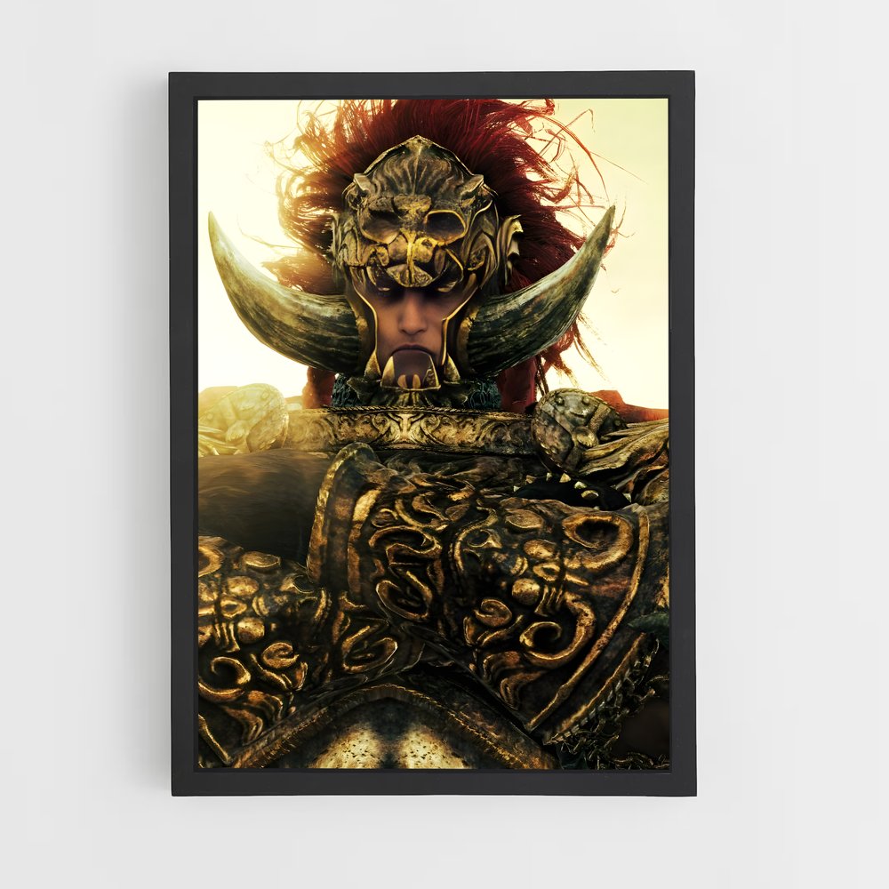 Poster Radahn, Le Héros aux Cornes – affiche Elden Ring (vue 2)