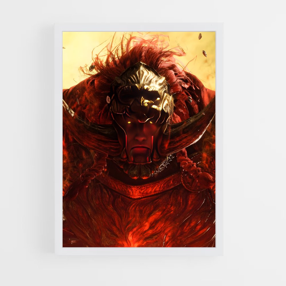 Poster Radahn le Démon Rouge – affiche Elden Ring (vue 3)