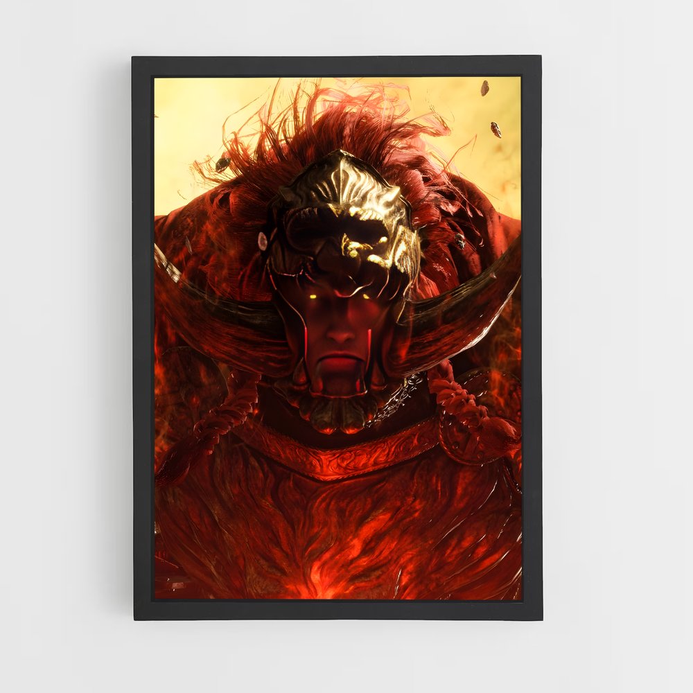 Poster Radahn le Démon Rouge – affiche Elden Ring (vue 2)