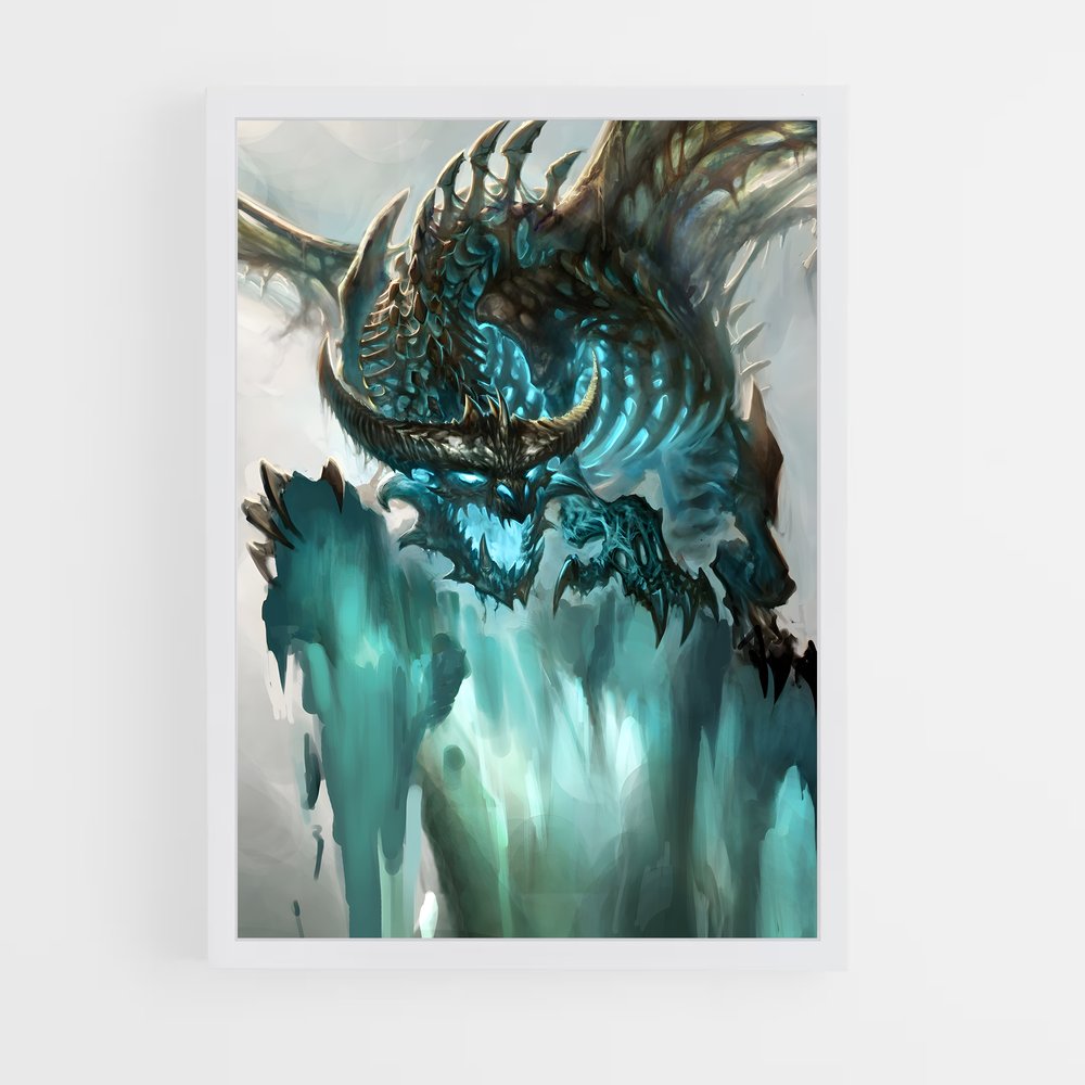 Poster Dragon d'Azur – affiche World of Warcraft (vue 3)