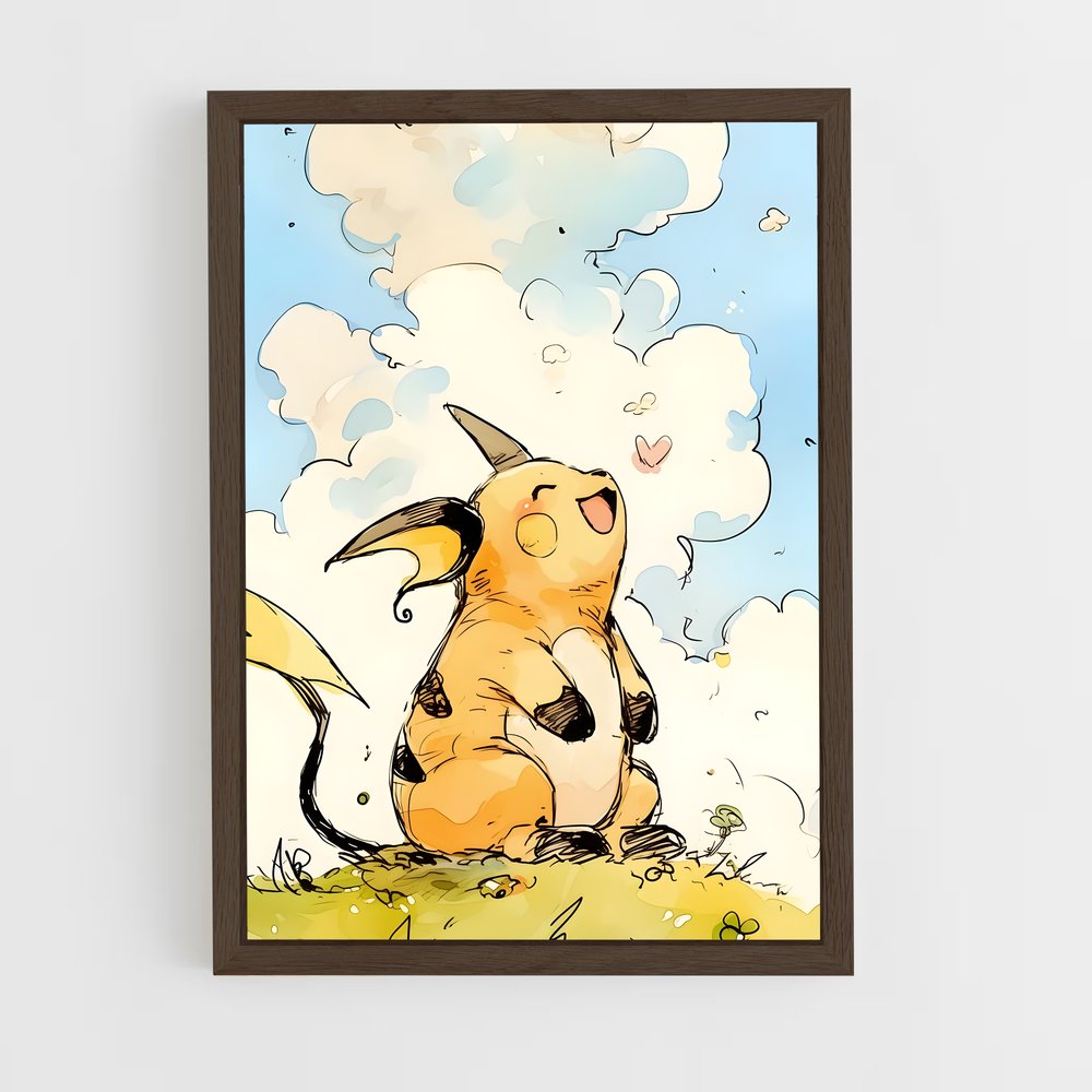 Poster Raichu au Sommet – affiche Pokemon (vue 5)