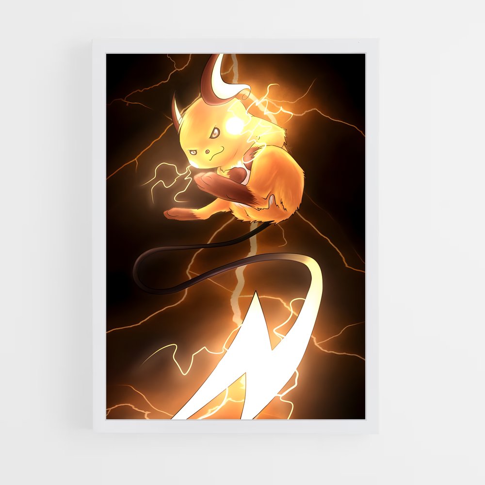 Poster Éclat de Raichu – affiche Pokemon (vue 3)