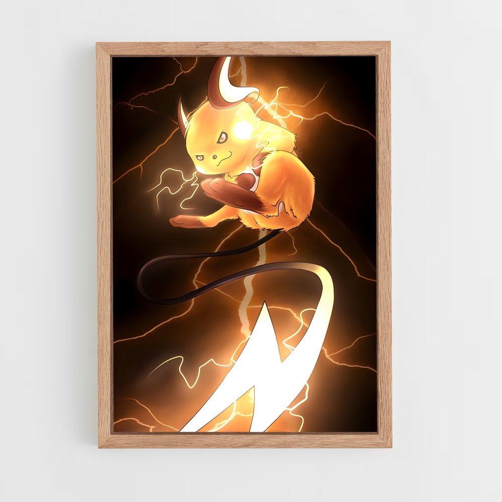 Poster Éclat de Raichu – affiche Pokemon (vue 4)