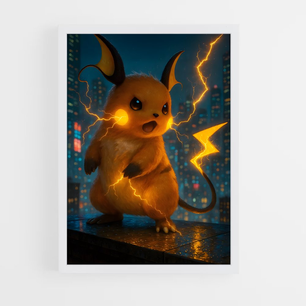 Poster Pio Pio Raichu – affiche Pokemon (vue 3)