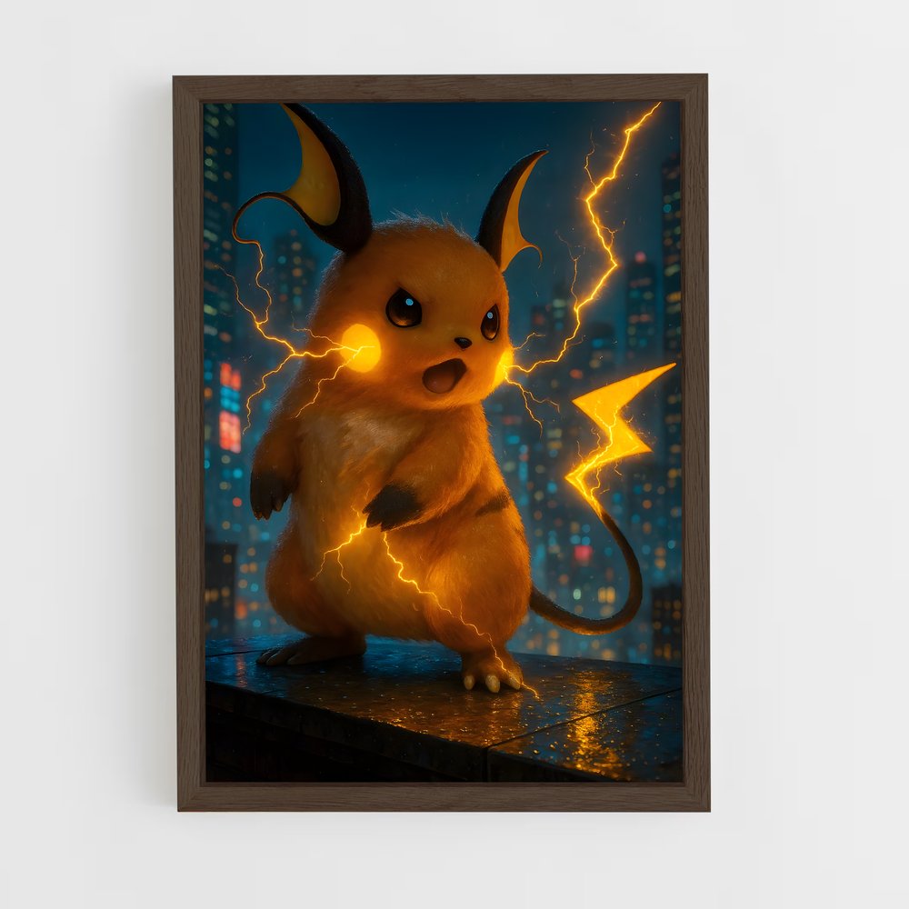 Poster Pio Pio Raichu – affiche Pokemon (vue 5)