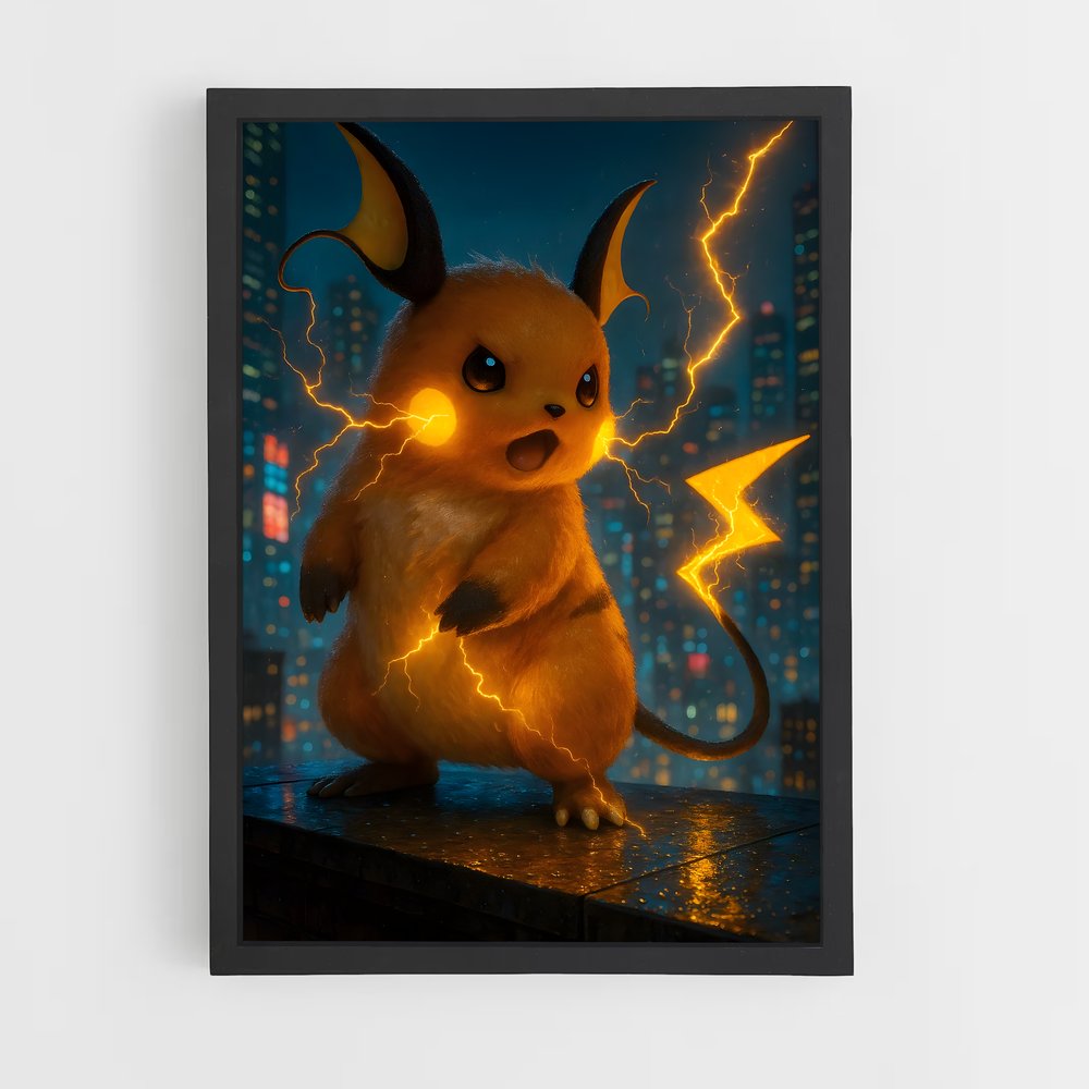 Poster Pio Pio Raichu – affiche Pokemon (vue 2)