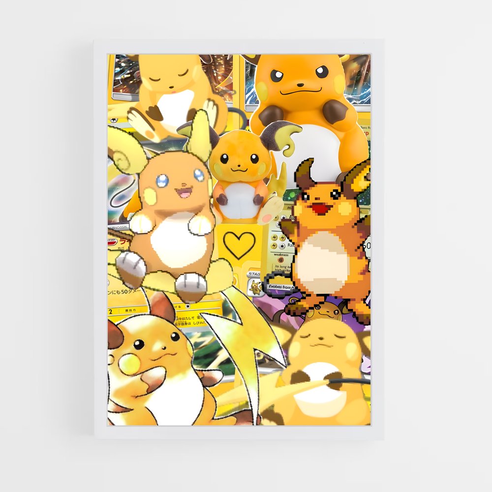 Poster Raichu Électrisant – affiche Pokemon (vue 3)