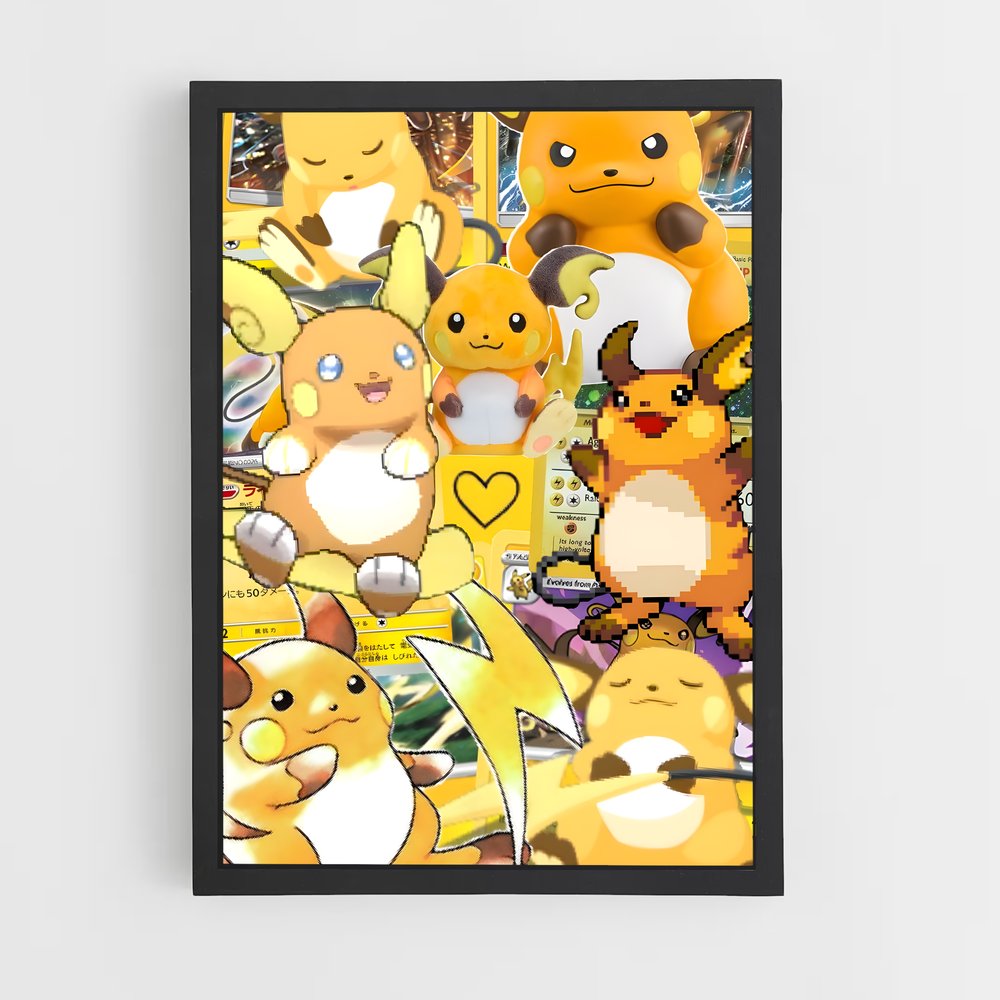 Poster Raichu Électrisant – affiche Pokemon (vue 2)