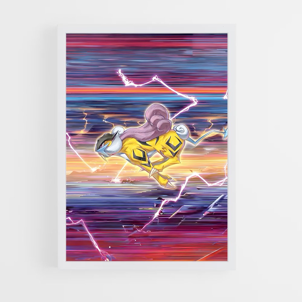 Poster Raikou Électro-Choc – affiche Pokemon (vue 3)