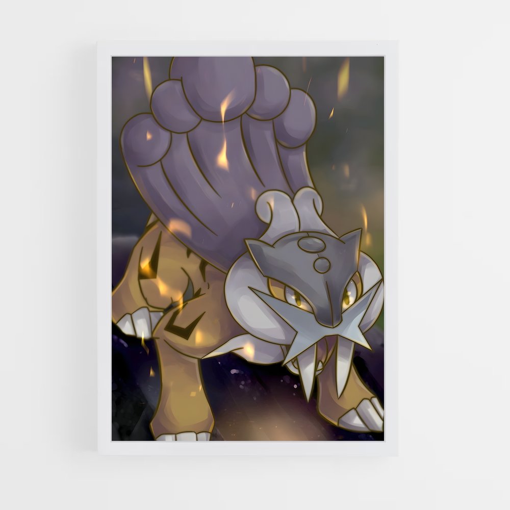 Poster Raikou charme – affiche Pokemon (vue 3)