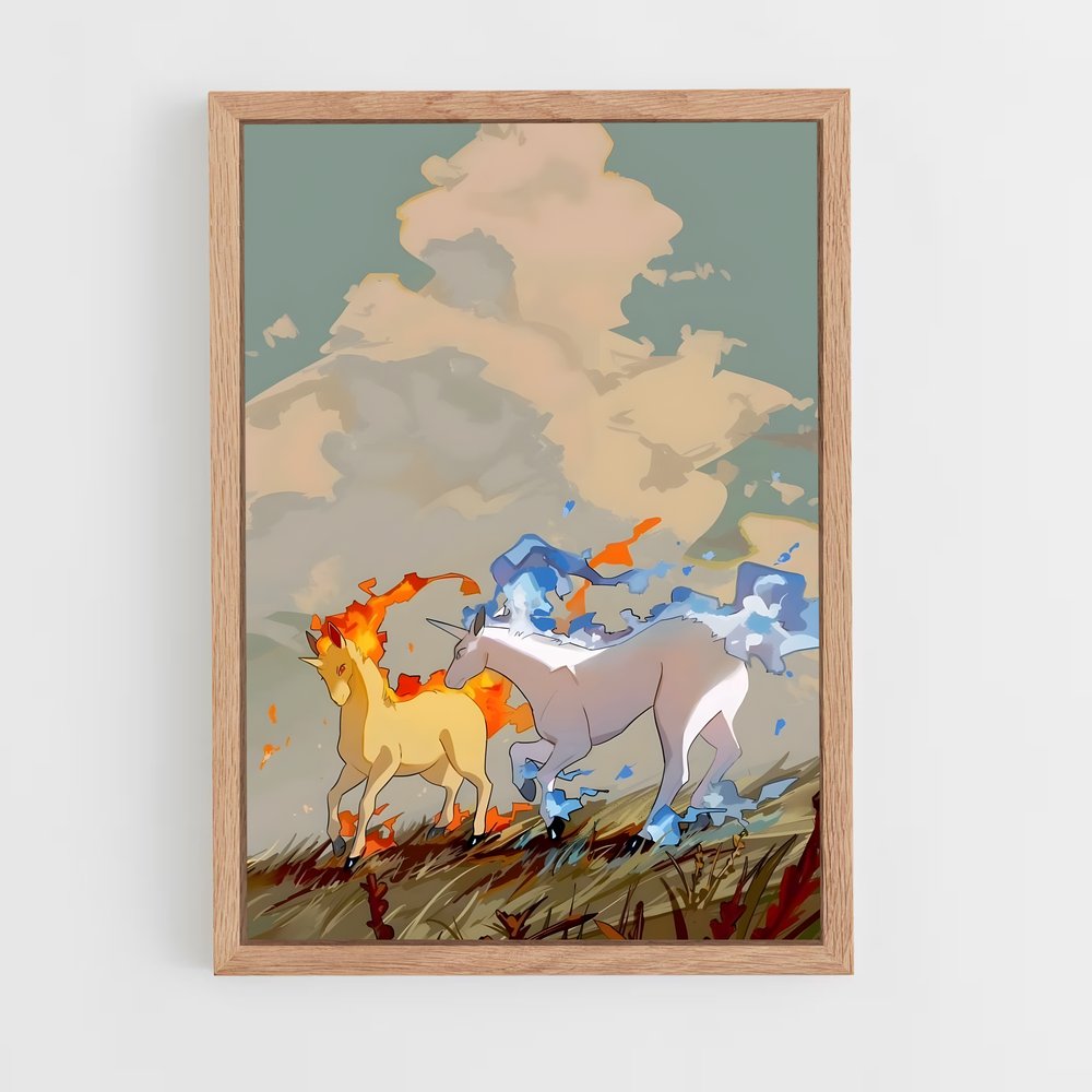 Poster Flamme Éthérée – affiche Pokemon (vue 4)