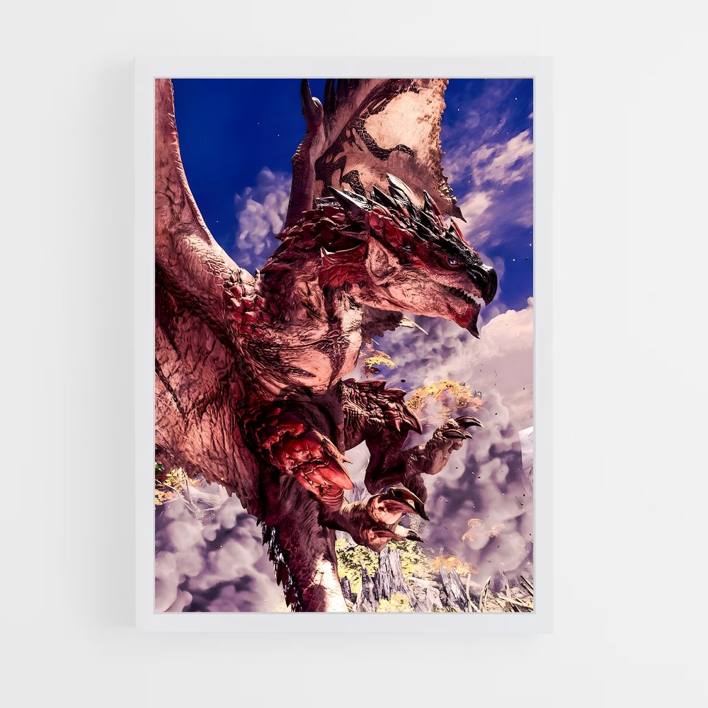 Poster Rathalos en Furie – affiche Monster Hunter (vue 3)