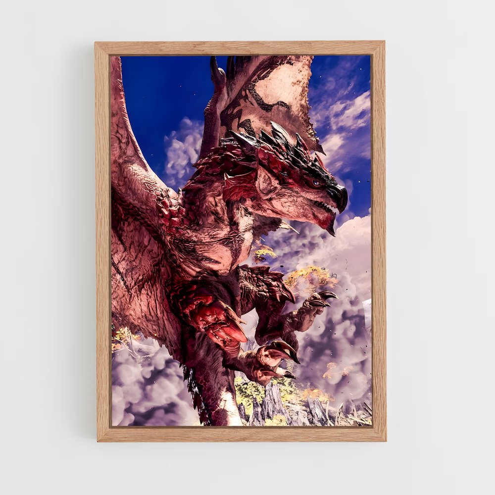 Poster Rathalos en Furie – affiche Monster Hunter (vue 4)
