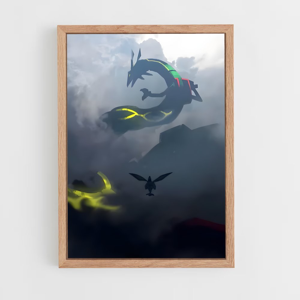 Poster Rayquaza ciel – affiche Pokemon (vue 4)