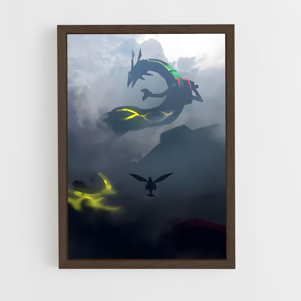Poster Rayquaza ciel – affiche Pokemon (vue 5)